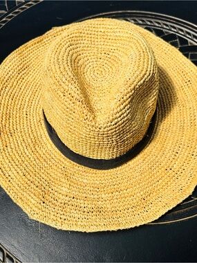 J.. CREW | Yellow Woven Straw Hat